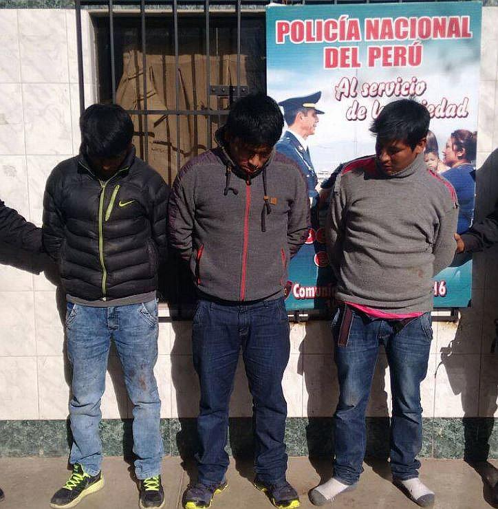 JULIACA: capturan a banda dedicada al cogoteo de parroquianos 