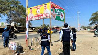 Fiscalía de Piura retira propaganda electoral prohibida