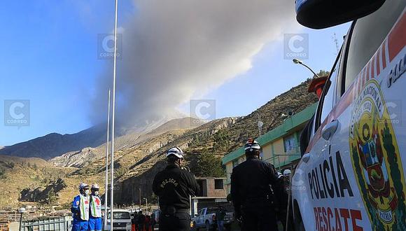 Volcán Ubinas: Autoridades coordinan para trasladar a 350 familias a Sirihuaya