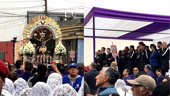 Alianza Lima: plantel le rinde homenaje al Señor de los Milagros en Barrios Altos