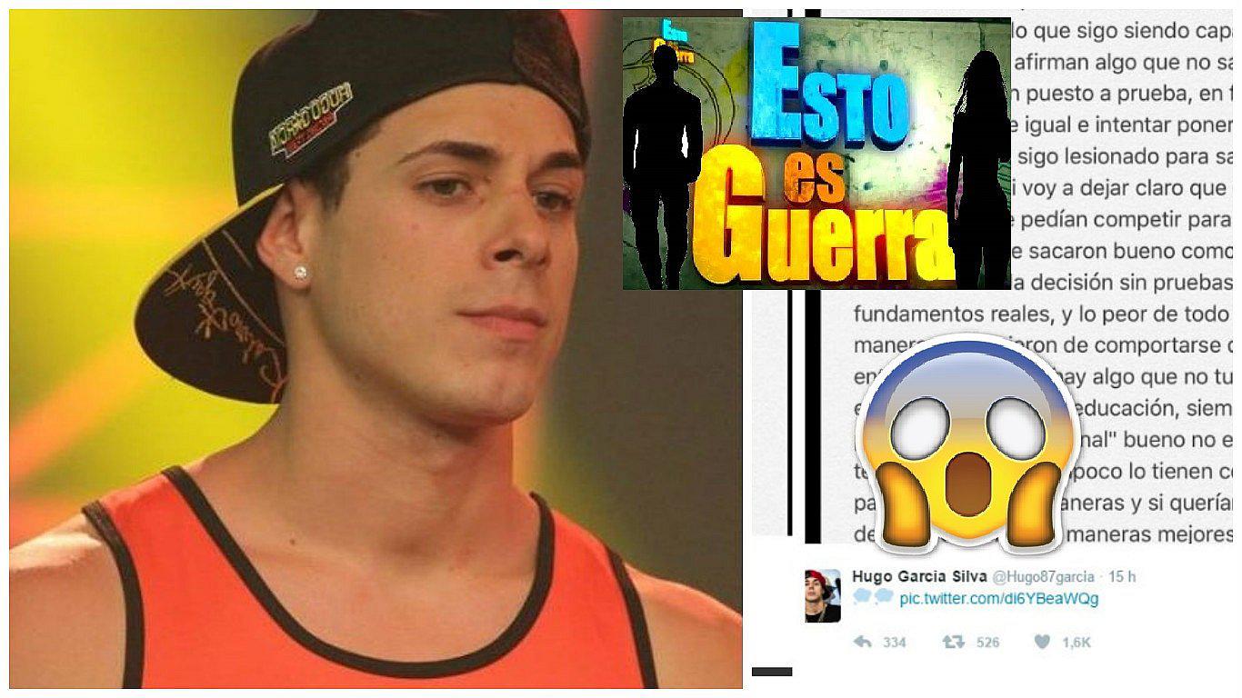 Hugo García rompe el silencio tras ser eliminado de Esto Es Guerra y dice todo esto de reality (FOTOS)