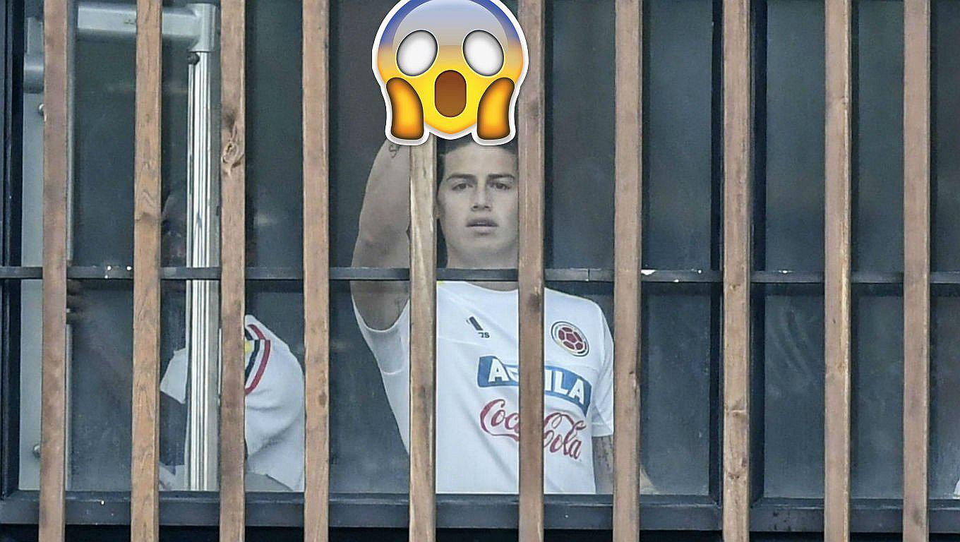 James Rodríguez y su polémico gesto a la prensa
