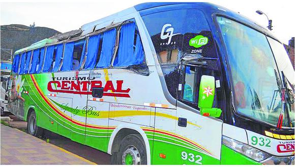 Despiste de un bus de Turismo Central deja ocho personas  heridas