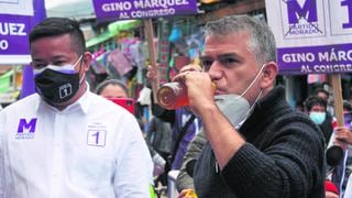 Julio Guzmán llama ‘estafador’ a Lescano y critica a López Aliaga en visita a Huancayo