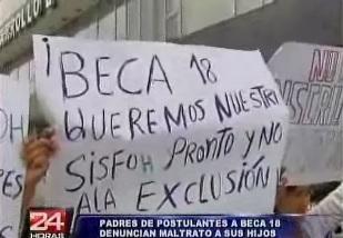 Denuncian maltratos a jóvenes para acceder a "Beca 18" 