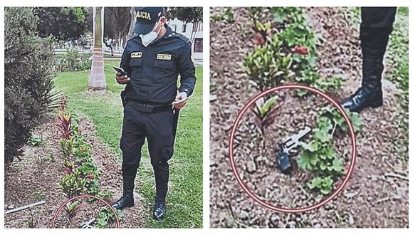 ​Hallan réplica de arma usada por delincuentes en un parque de Trujillo 