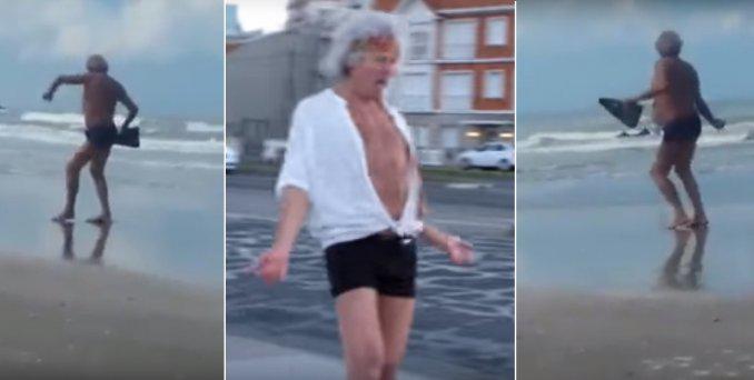 ​The Rolling Stones: Keith Richards paseó en patines y hasta se metió al mar