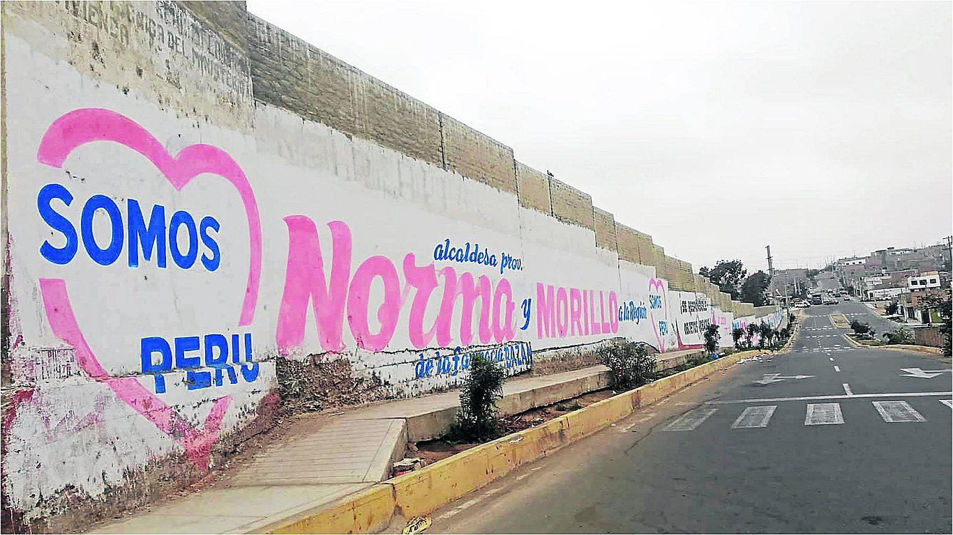 Candidatos hacen pintas proselitistas en paredes del cementerio 