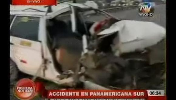 Accidente en la Panamericana Sur deja un muerto