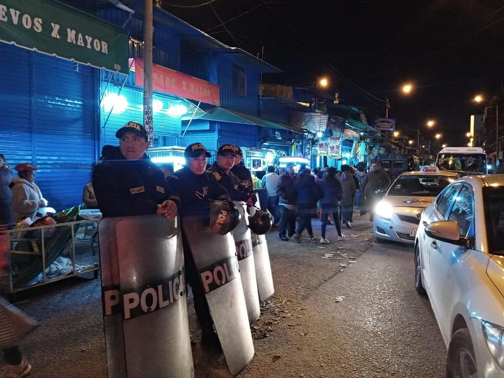 Policía resguarda mercados de Huancayo tras anuncio de saqueos (VIDEO)