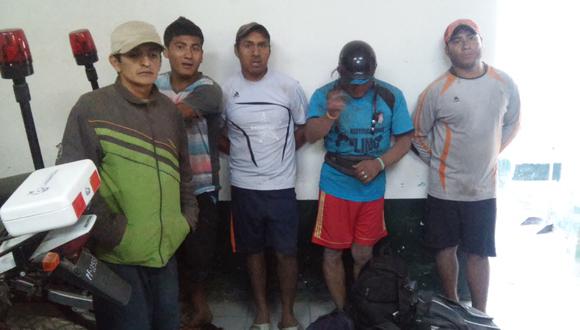 Policía interviene a cinco huaqueros en Pomalca