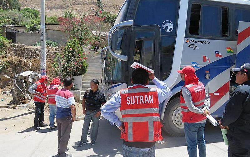 Sutran ejecuta operativos a vehículos de transporte interprovincial