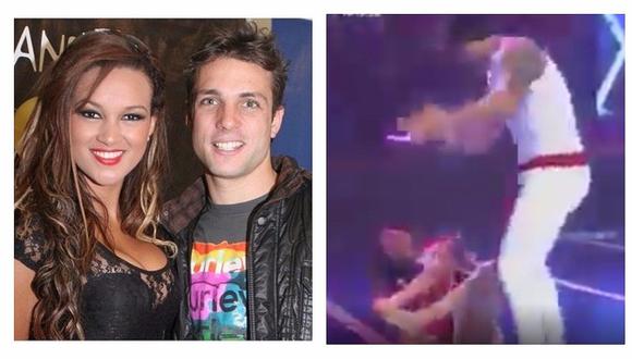 Esto es Guerra: Nicola Porcella "lesionó" a Angie Arizaga en pleno baile [VIDEO]