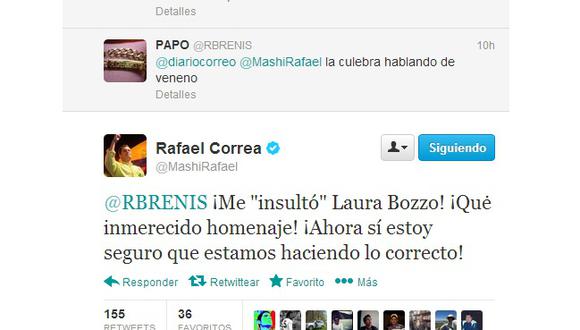 Rafael Correa: "¡Me 'insultó' Laura Bozzo! ¡Qué inmerecido homenaje!"