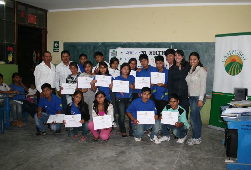 Concluyó programa laboral para jóvenes en Virú