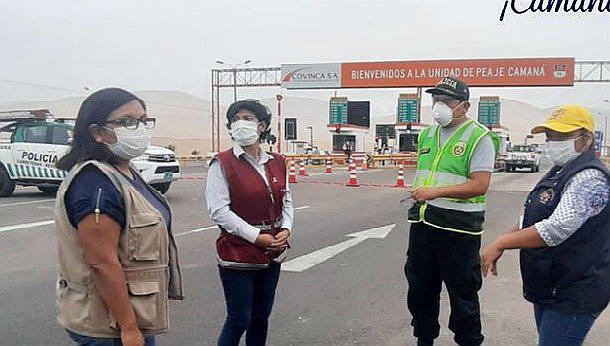 Control permanente y medición de la temperatura en el ingreso a Camaná