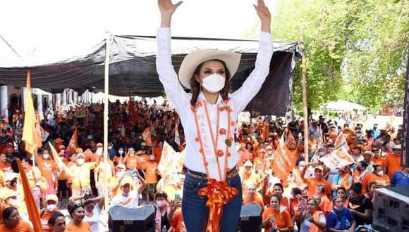 Marilú Martínez Núñez, quien se define como una “joven entusiasta” había cerrado su campaña el 30 de mayo con un evento en una zona conocida como La Curva de Cutzamala. (Captura/Facebook).