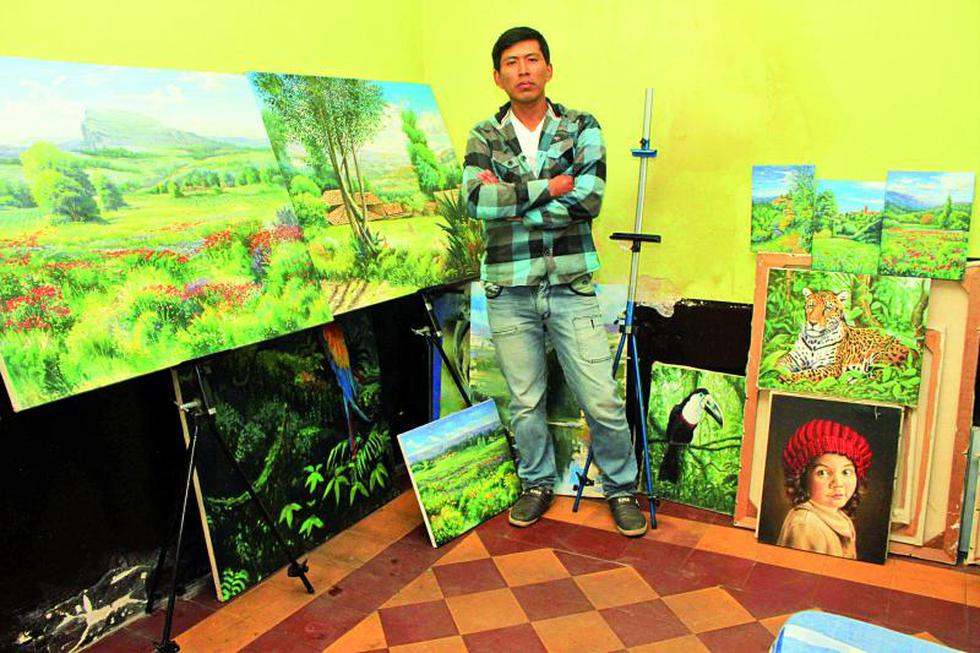De la selva su pintura, la belleza exótica de parajes selváticos llegan a Huancayo 