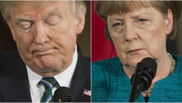 El rostro de Angela Merkel tras una broma de Donald Trump  se hizo viral