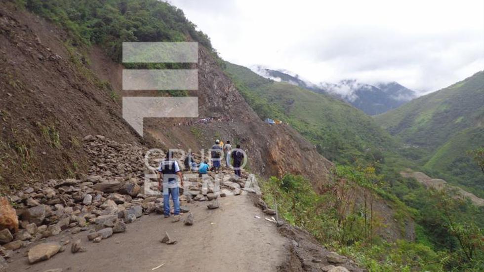 Vraem: Derrumbes tras lluvias bloquean carreteras