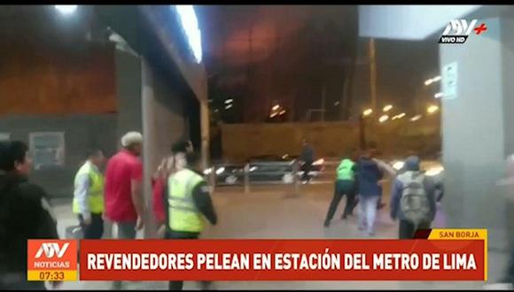 Metro de Lima: Revendedores se pelean por clientes en estación La Cultura (VIDEO)
