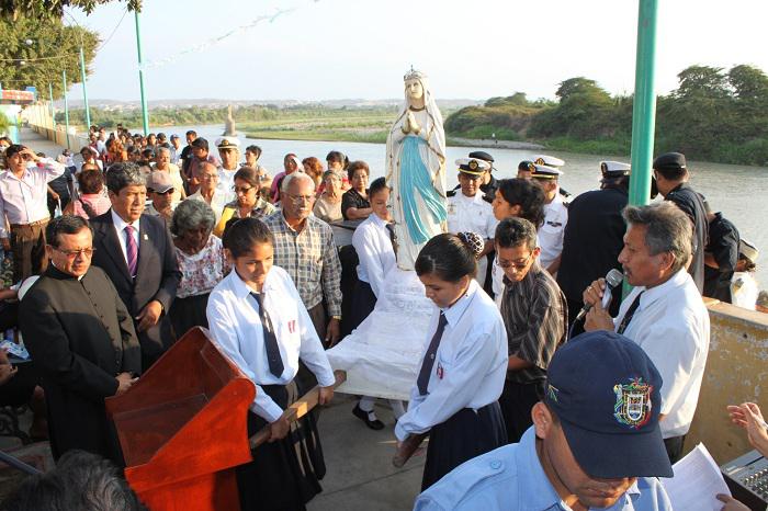 Tumbesinos recuerdan llegada de santa patrona 