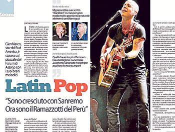 LLaman a Gian Marco el "Eros Ramazzotti peruano" en Italia