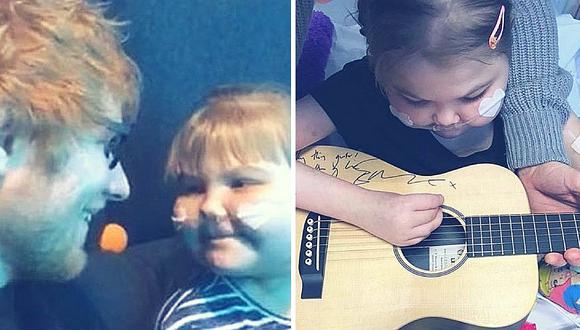 Ed Sheeran donó su guitarra a Melody, una niña de 11 años con una enfermedad terminal