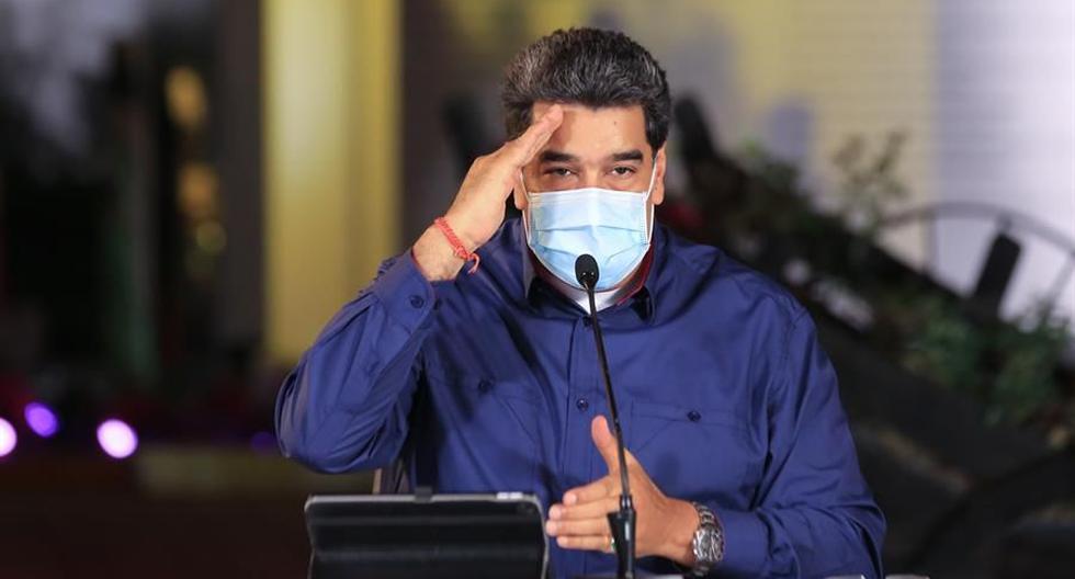 El presidente venezolano Nicolás Maduro habla durante una conferencia de prensa en Caracas, Venezuela, el 18 de octubre de 2020. (EFE).