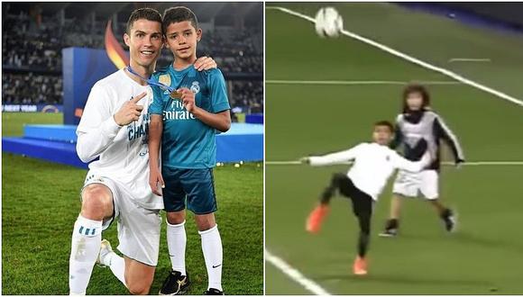  Hijo de Cristiano Ronaldo anotó golazo de 'tijera' (VIDEO)
