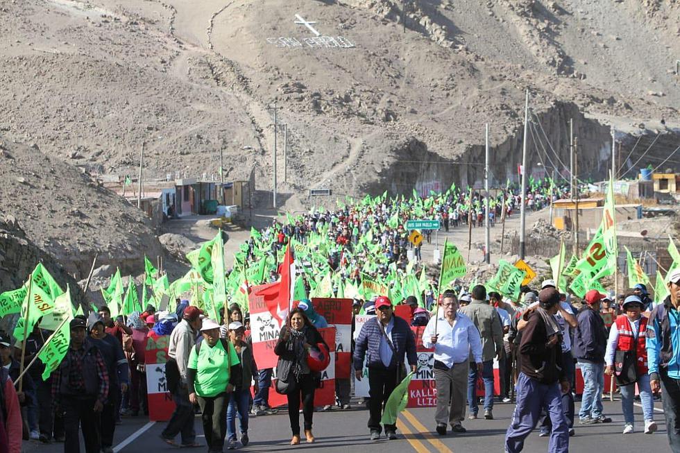 Inician protestas contra proyecto Tía María en el Valle del Tambo (VIDEOS Y FOTOS)
