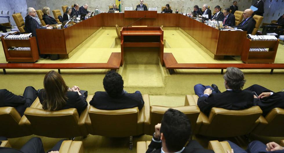Imagen referencial muestra una vista general durante una sesión en la Corte Suprema de Brasil. (Sergio LIMA / AFP).
