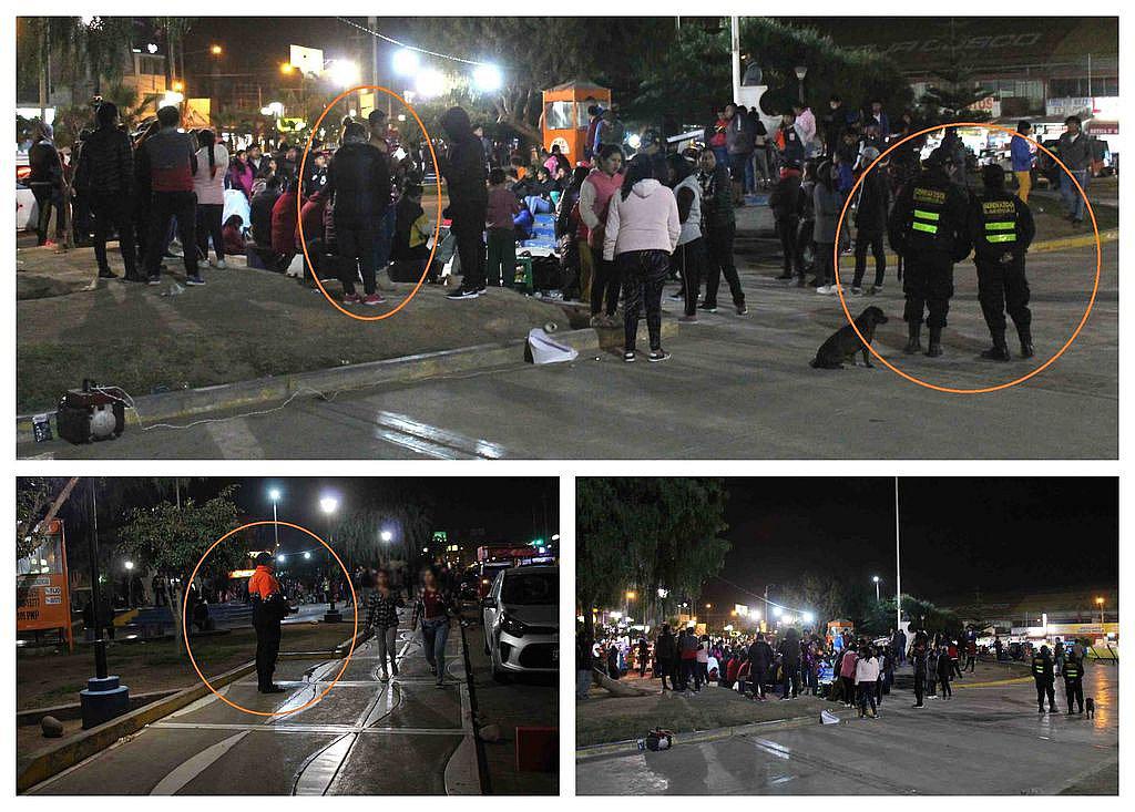 Cómicos se burlan de alcalde Huashualdo apoderándose de la plaza Patricio Conti 