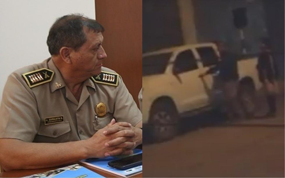 Cajamarca: Comandante de la Policía traslada a su familia en patrullero (VIDEOS)