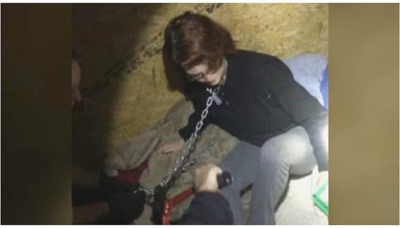 El dramático rescate de una esclava sexual encadenada en un container (VIDEO)