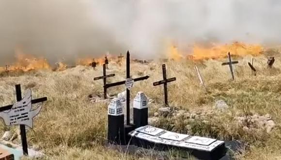 Incendio en cementerio Cusco