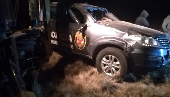 Despiste de patrullero deja un policía muerto y otro herido en carretera Juliaca-Azángaro 