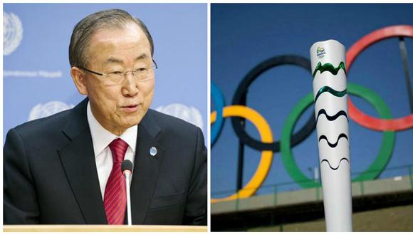 ​Juegos Río 2016: Ban Ki-moon portará la antorcha olímpica