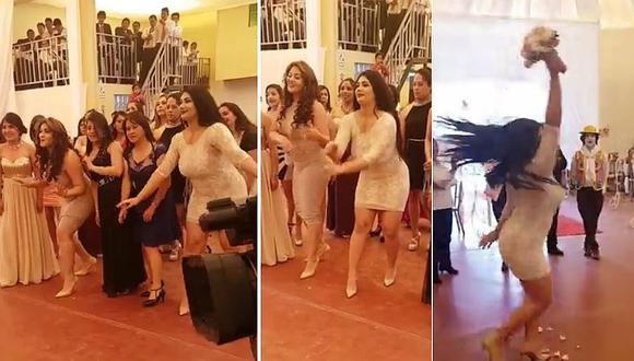 Michelle y Chris Soifer: hermanas se pelearon por bouquet en boda huanca (VIDEO)