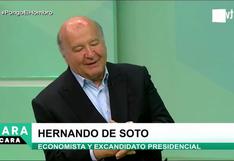 Hernando de Soto: “El debate político se está concentrando entre los extremistas” (VIDEO)