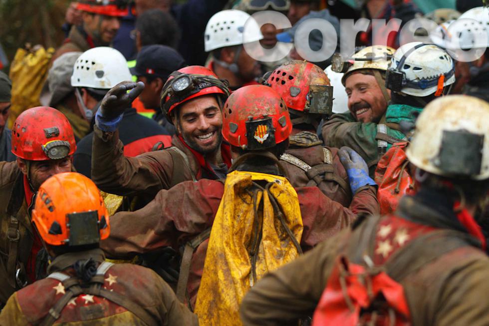 Mira las fotos del rescate a espeleólogo español que estuvo atrapado en cueva profunda