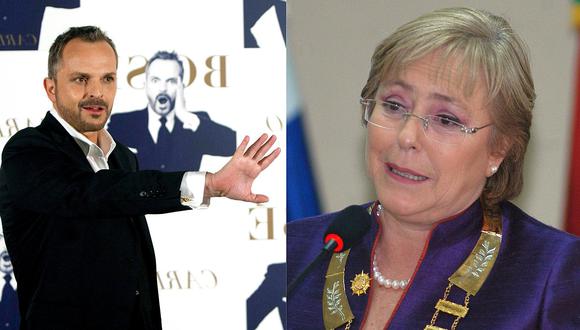 Miguel Bosé califica de "cobarde" a la expresidenta chilena Michelle Bachelet