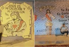 La Libertad: Exreo pinta murales con el mensaje de Cristo para concientizar a los jóvenes