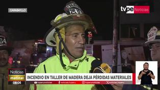 Carabayllo: incendio código 2 en taller de madera dejó pérdidas materiales
