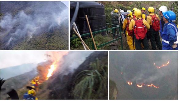 Machu Picchu: Vea cómo luchan contra incendio forestal en Aobamba (VIDEO) 