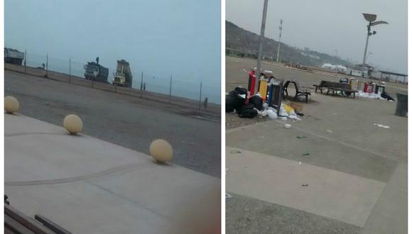 Desde WhatsApp: Denuncian que camiones arrojan desmonte en la Costa Verde