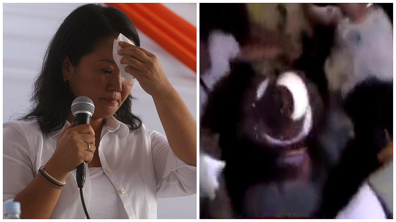 Keiko Fujimori: Lanzan huevos a candidata durante accidentado mitin en Cusco (VIDEO)