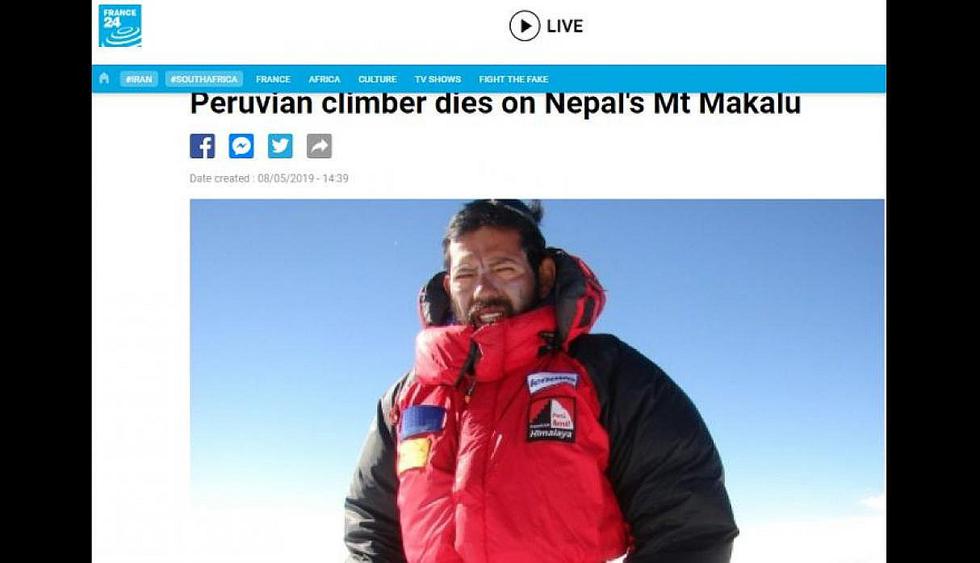 Richard Hidalgo: así informa la prensa internacional sobre la muerte del montañista peruano (FOTOS)
