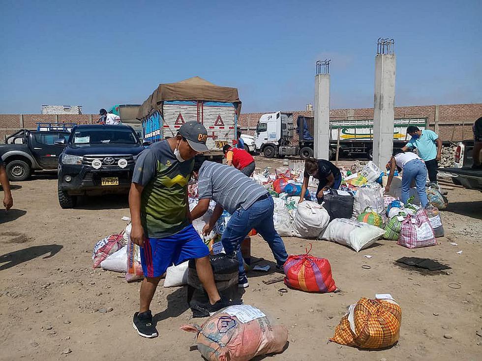 Traen encomiendas con alimentos para residentes de Julcán y Santiago de Chuco en Trujillo (FOTOS) 