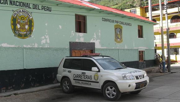 Dos policías heridos por bala perdida en Apurímac